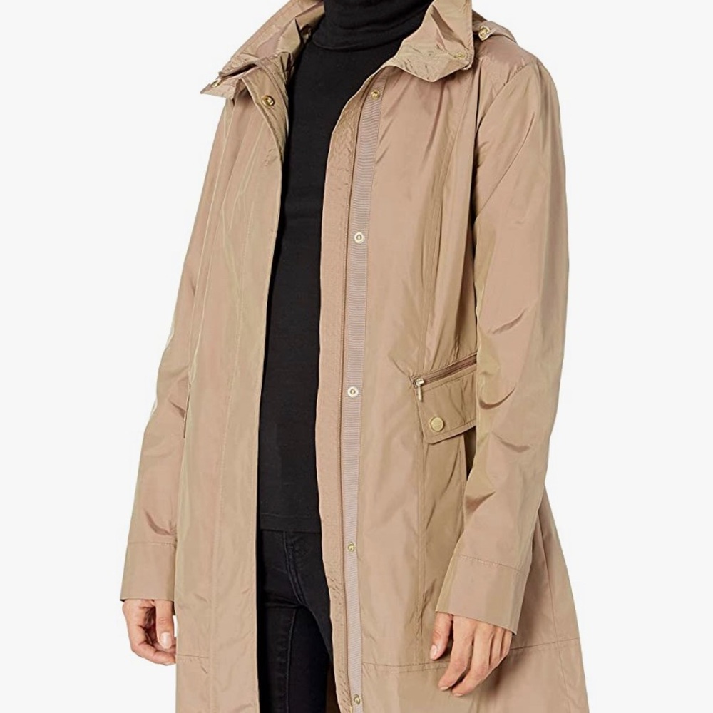 NWT Cole Haan Packable Hooded Rain Jacket